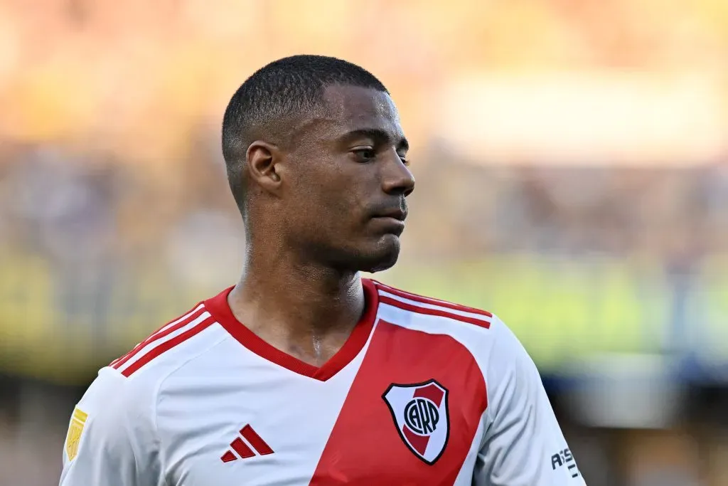 De La Cruz com as cores do River Plate (Photo by Luciano Bisbal/Getty Images)