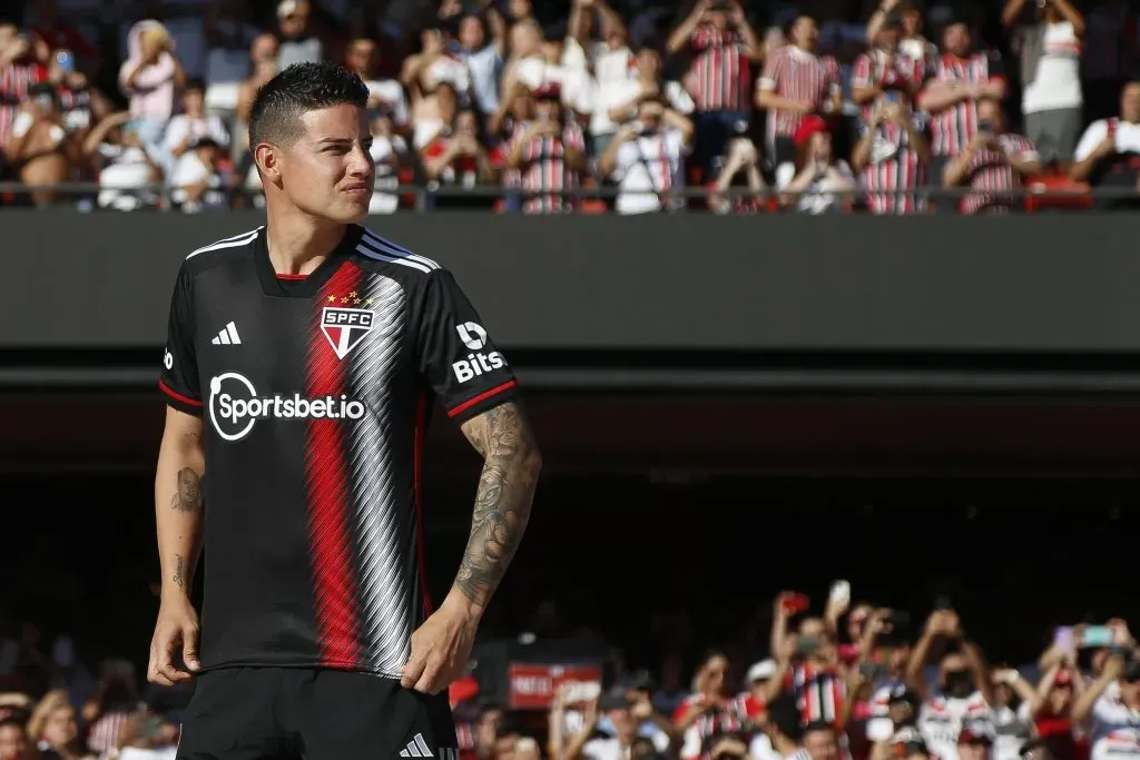 James na apresentação pelo São Paulo (Photo by Miguel Schincariol/Getty Images)