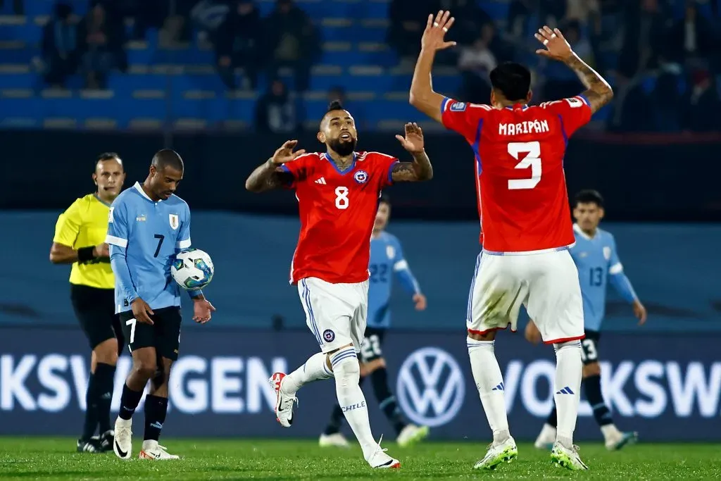 Vidal pelo Chile. (Photo by Ernesto Ryan/Getty Images)