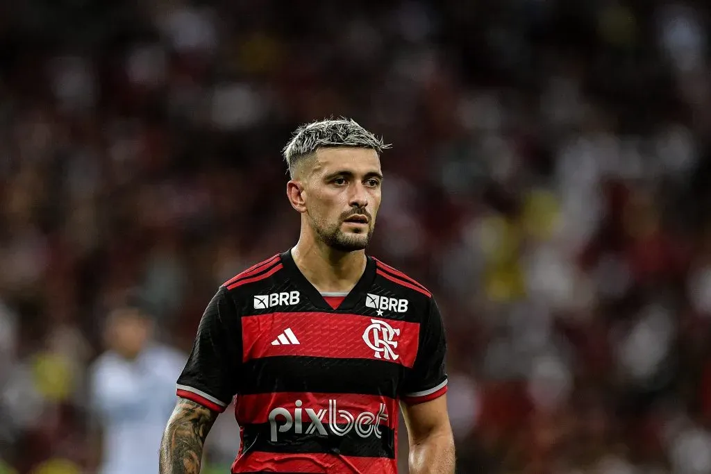 Arrascaeta pelo Flamengo. Foto: Thiago Ribeiro/AGIF