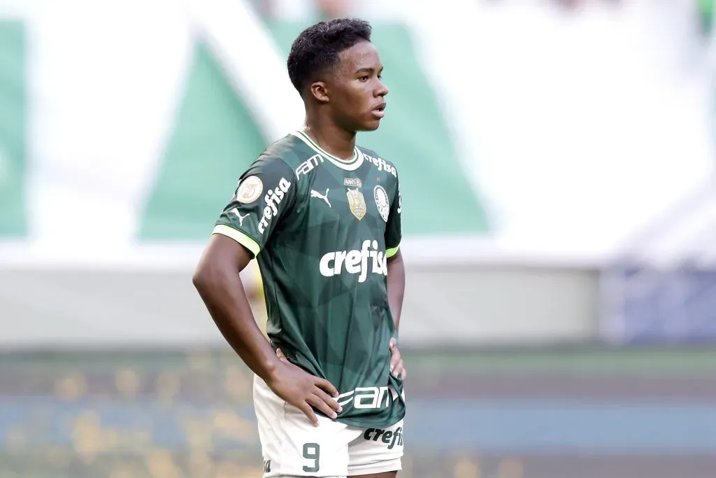 Endrick of Palmeiras . (Photo by Alexandre Schneider/Getty Images)