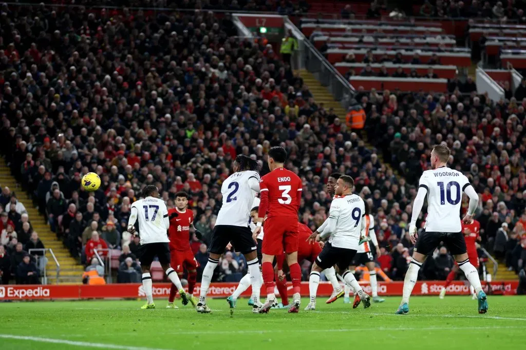 Virgil vs Luton. (Photo by Clive Brunskill/Getty Images)