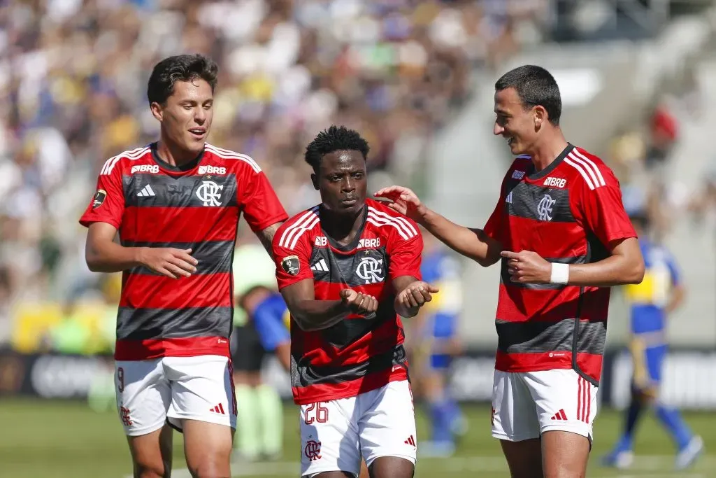 Shola comemora gol pelo Flamengo | Foto: Divulgação/ CONMEBOLL Libertadores