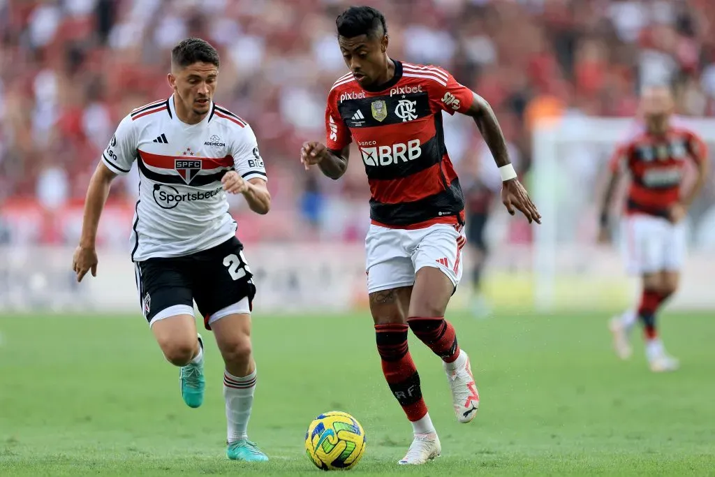 Pablo Maia em ação contra o Flamengo. (Photo by Buda Mendes/Getty Images)