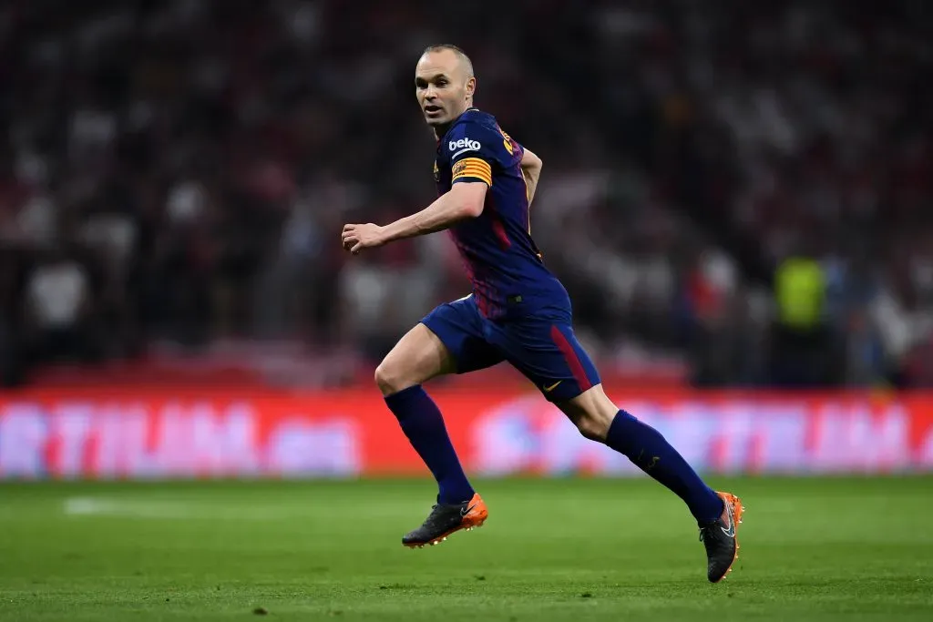 Andres Iniesta of FC Barcelonan.  (Photo by David Ramos/Getty Images)