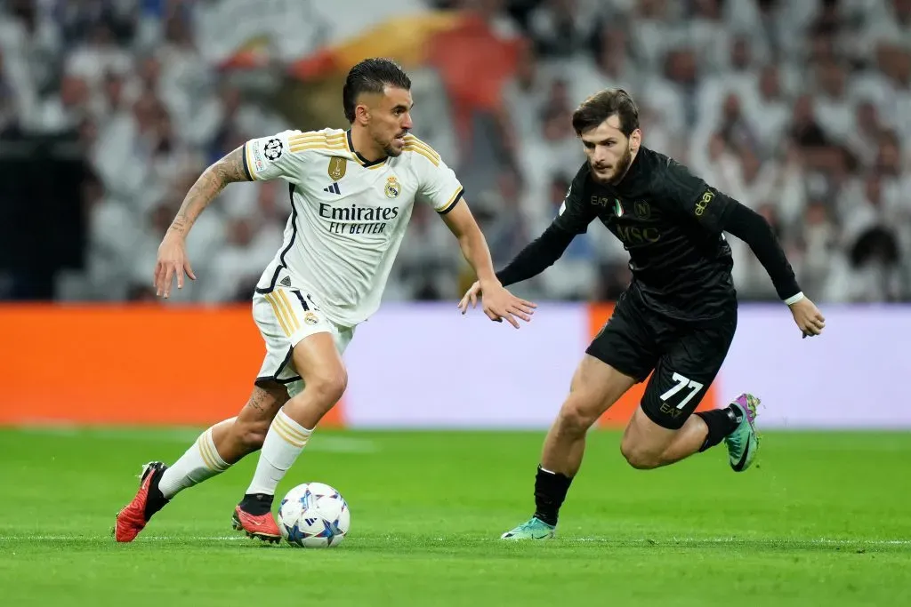 Dani Ceballoa em jogo contra o Napoli. (Photo by Angel Martinez/Getty Images)