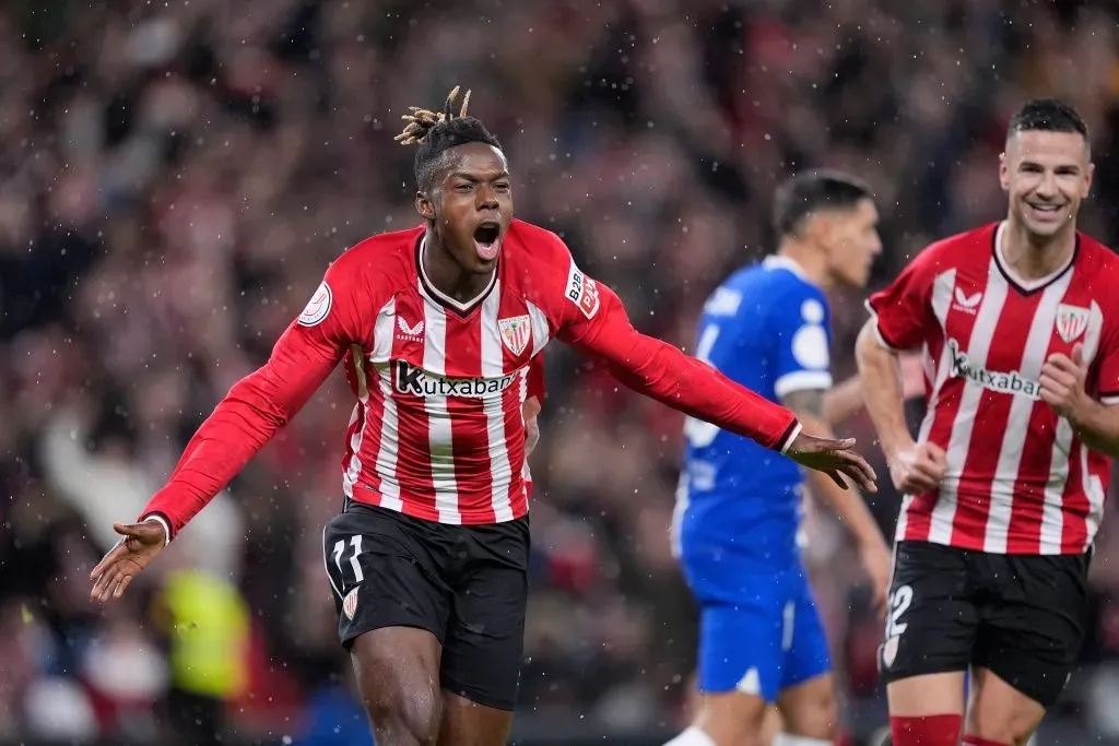 Nico Williams é destaque no Bilbao. (Photo by Juan Manuel Serrano Arce/Getty Images)