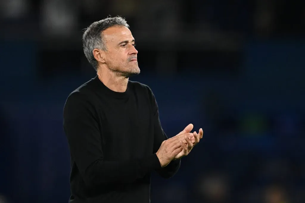 Head coach Luis Enrique of Paris Saint-Germain . (Photo by David Ramos/Getty Images)