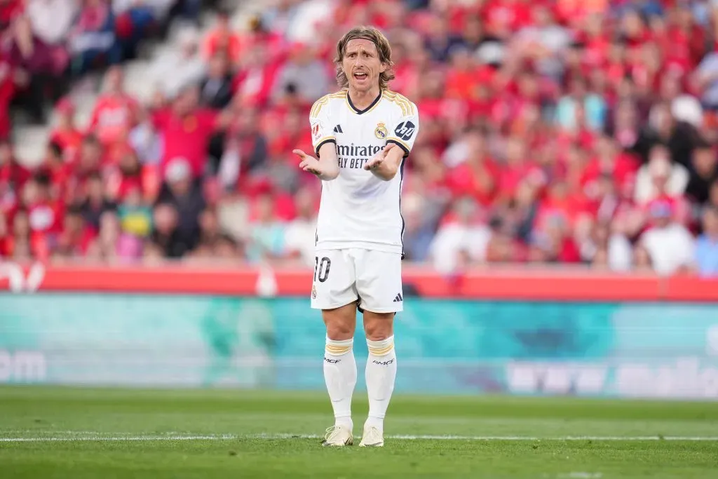 Modric em ação pelo clube merengue. (Photo by Aitor Alcalde/Getty Images)