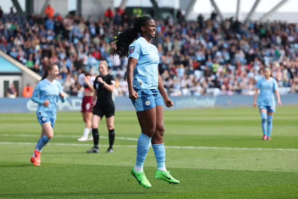 Khadija Shaw of Manchester City . (Photo by Matt McNulty/Getty Images)