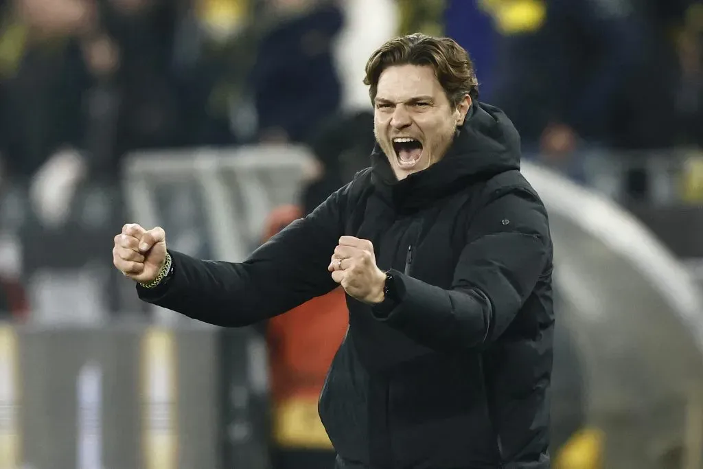 Edin Terzic, Head Coach of Borussia Dortmund, . (Photo by Christof Koepsel/Getty Images)