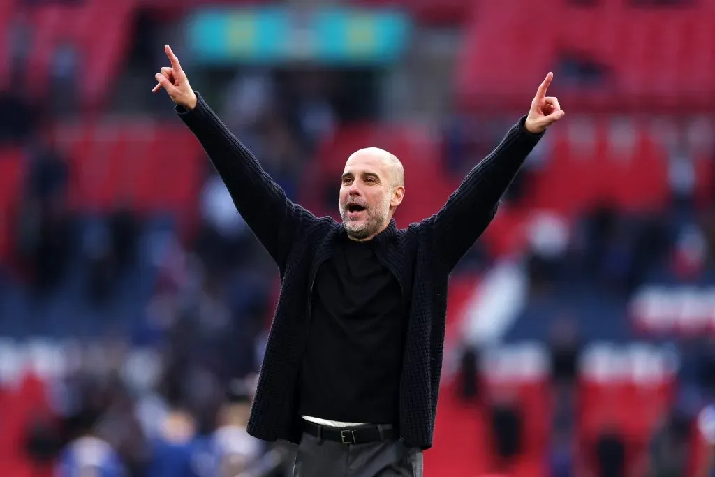 Guardiola. (Photo by Alex Pantling/Getty Images)