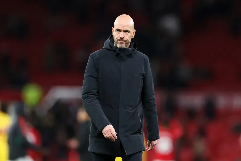 Erik ten Hag, Manager of Manchester United, . (Photo by Alex Livesey/Getty Images)