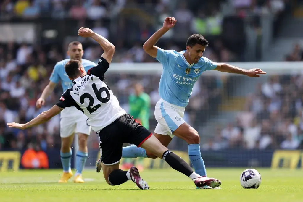 Rodri em ação pelo Man City. (Photo by Richard Heathcote/Getty Images)