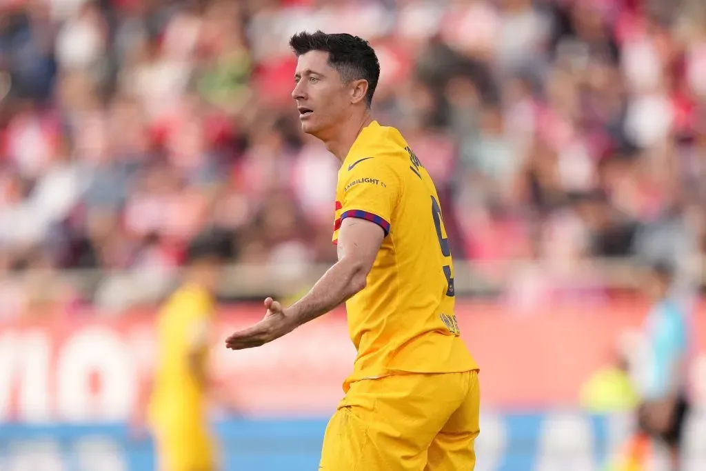 Lewan em ação pelo Barcelona. (Photo by Alex Caparros/Getty Images)