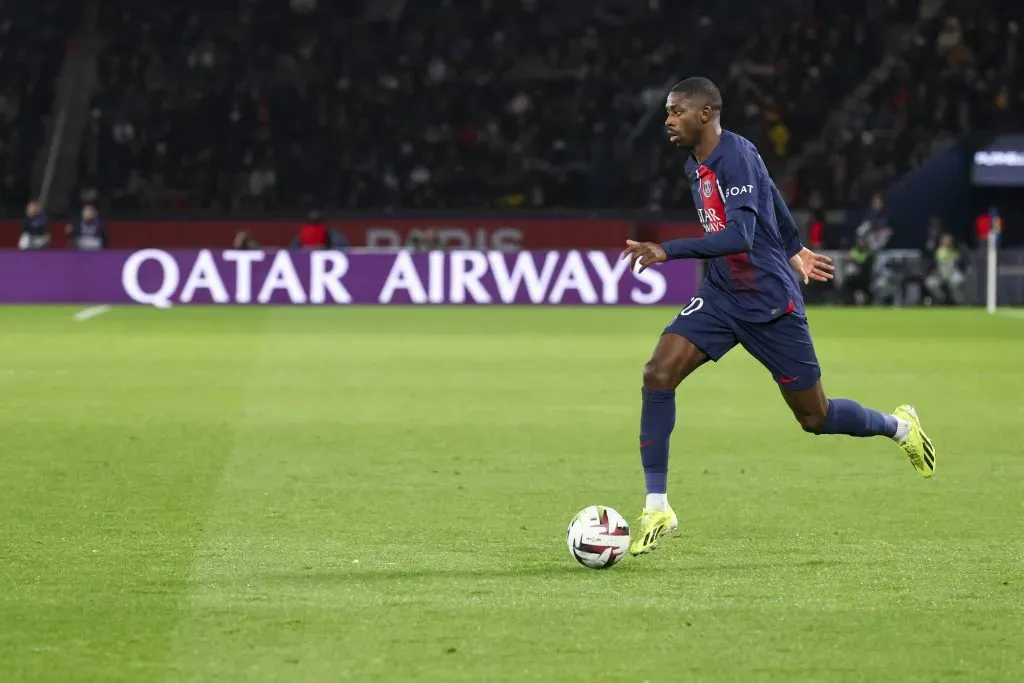 Ousmane Dembele #10 of Paris Saint-Germain  (Photo by Catherine Steenkeste/Getty Images for Qatar Airways)