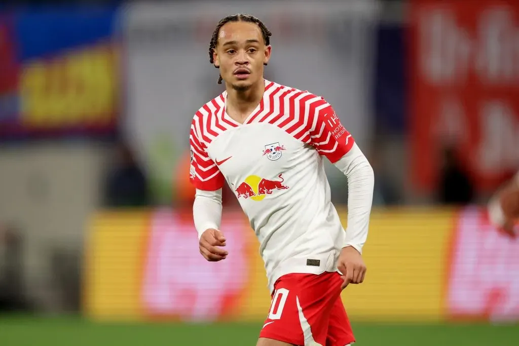 Xavi Simons pelo RB Leipzig. (Photo by Alexander Hassenstein/Getty Images)