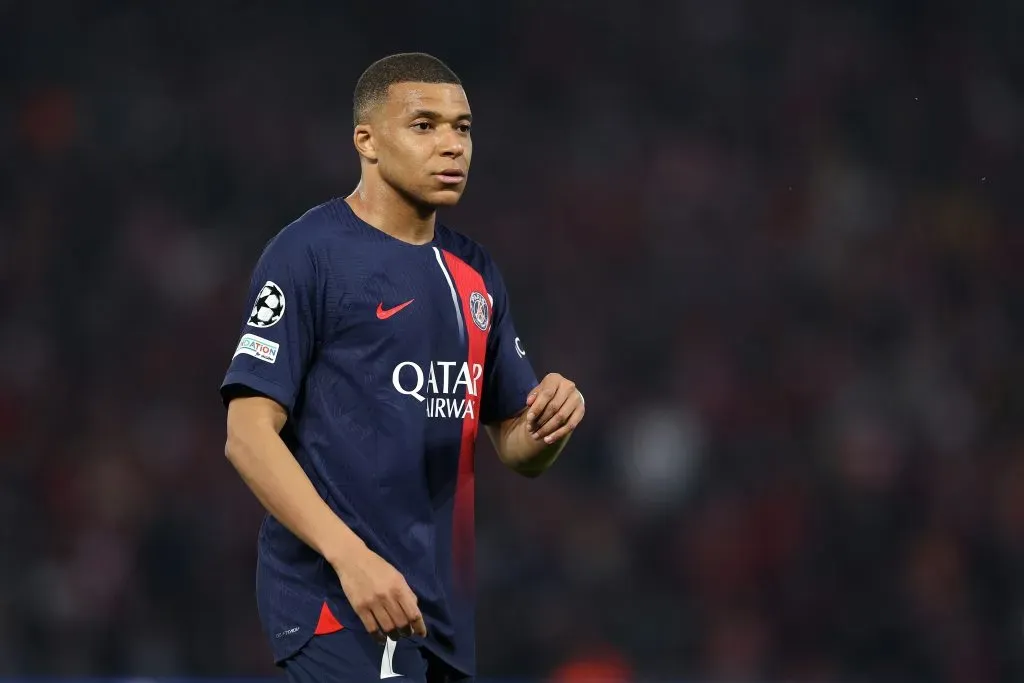 Mbappé em ação pelo PSG. (Photo by Richard Heathcote/Getty Images)