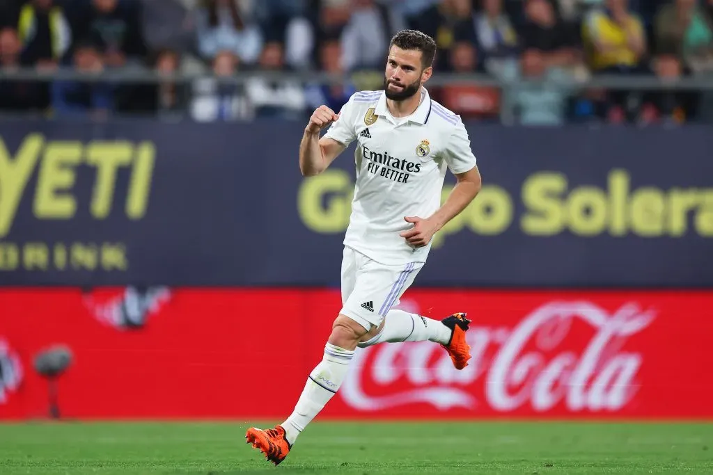 Nacho Fernandez comemora gol com o Real Madrid. Foto: Fran Santiago/Getty Images