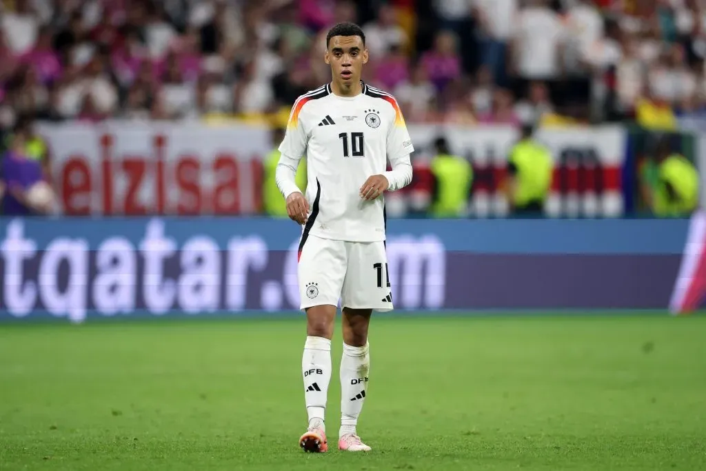 Musiala em campo pela Alemanha (Photo by Alex Grimm/Getty Images)