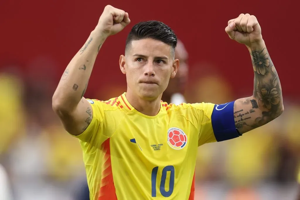 James Rodriguez está em grande fase com a camisa da Colômbia (Photo by Jamie Squire/Getty Images)