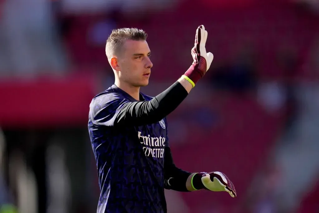 Lunin parece estar de saída (Photo by Aitor Alcalde/Getty Images)