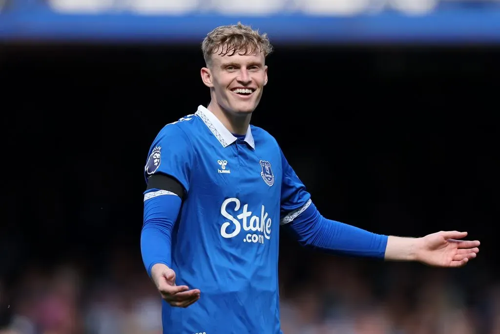 Jarrad Branthwaite em ação pelo Everton. (Photo by Jan Kruger/Getty Images)