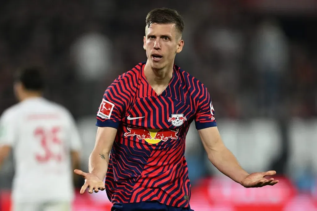 Dani Olmo pelo RB Leipzig. (Photo by Frederic Scheidemann/Getty Images)