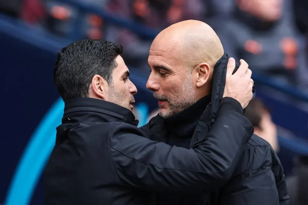 Pep Guardiola e Mikel Arteta na Premier League. Foto: IMAGO / News Images