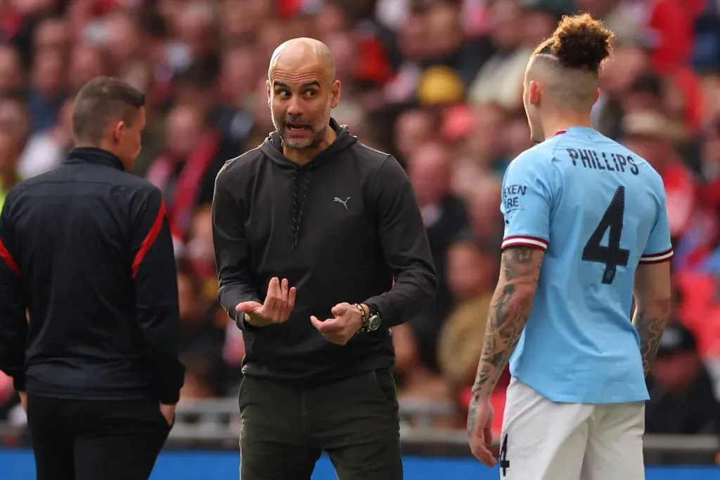 Guardiola e Kalvin. FOto: imago/ ActionPlus