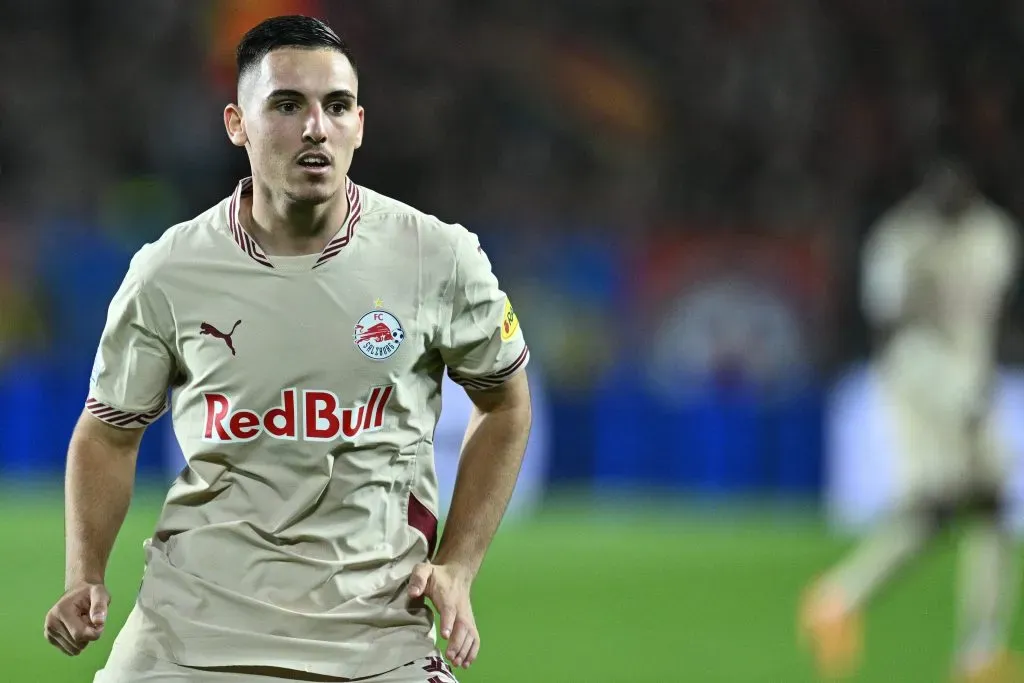 Oscar Gloukh, meio-campista do Red Bull Salzburg (Foto: Imago / Sebastian Frej)