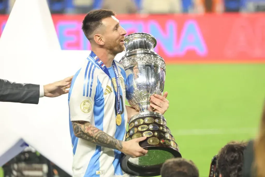 Messi foi campeão da Copa América no Hard Rock Stadium, em Miami. Foto: IMAGO / Photo News.