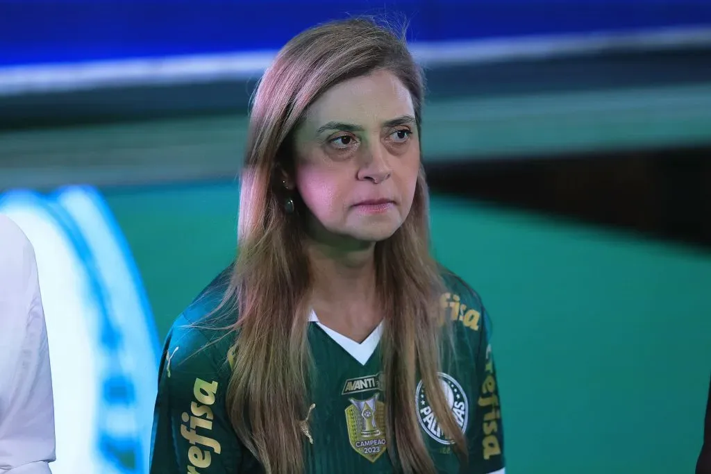 SP – SAO PAULO – 07/08/2024 – COPA DO BRASIL 2024, PALMEIRAS X FLAMENGO – leila pereira presidente do Palmeiras durante partida contra o Flamengo no estadio Arena Allianz Parque pelo campeonato Copa Do Brasil 2024. Foto: Ettore Chiereguini/AGIF