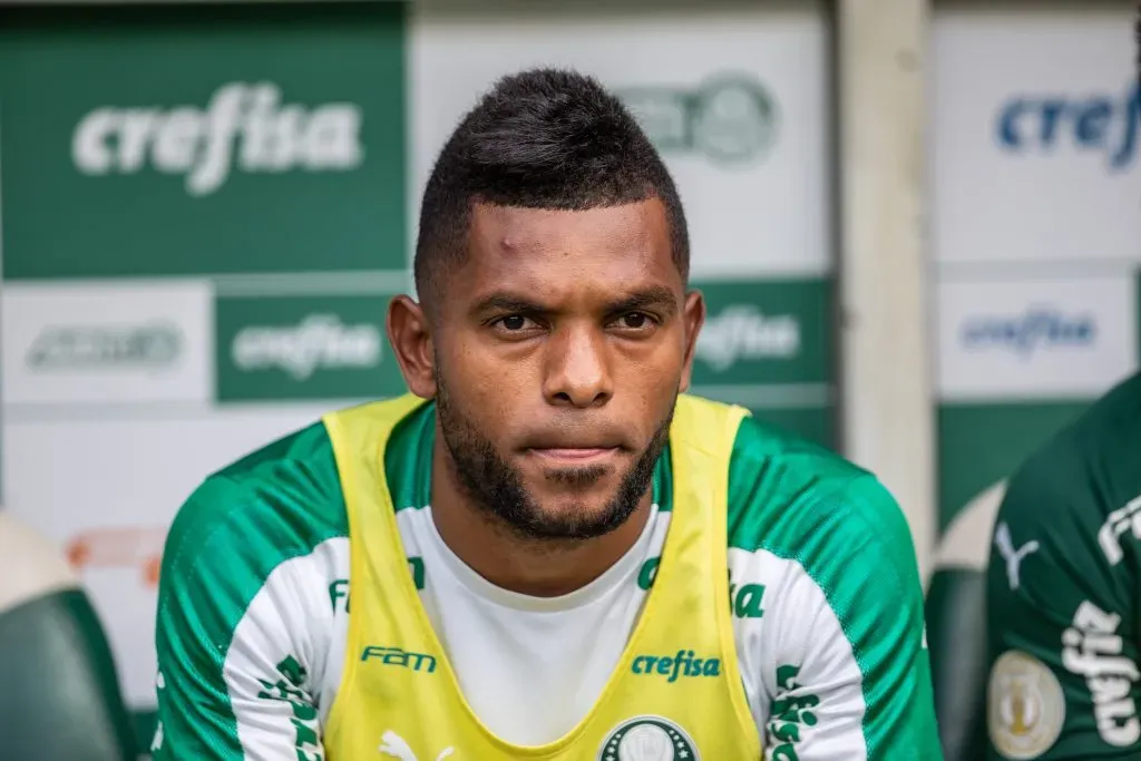 Miguel Borja com a camisa do Palmeiras. Foto: IMAGO / Fotoarena.