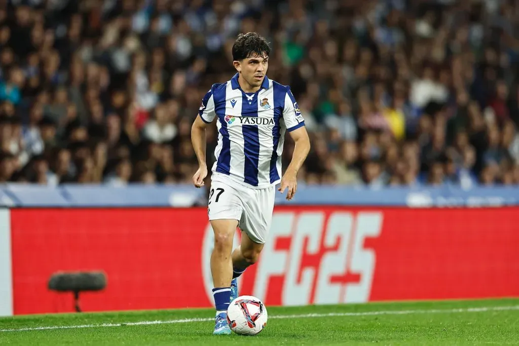 Jon Aramburu, da Real Sociedad, é alvo do Real Madrid, Atlético de Madrid e Inter de Milão. Foto: IMAGO / AFLOSPORT