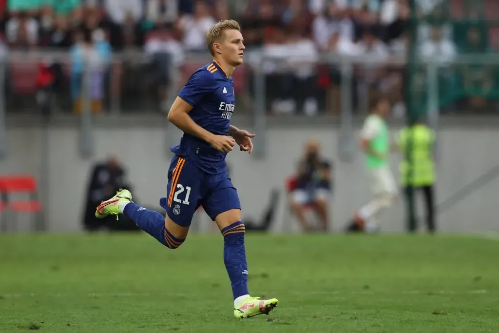 Martin Odegaard pelo Real Madrid na pré-temporada de 2021. Foto: IMAGO / Sportimage.