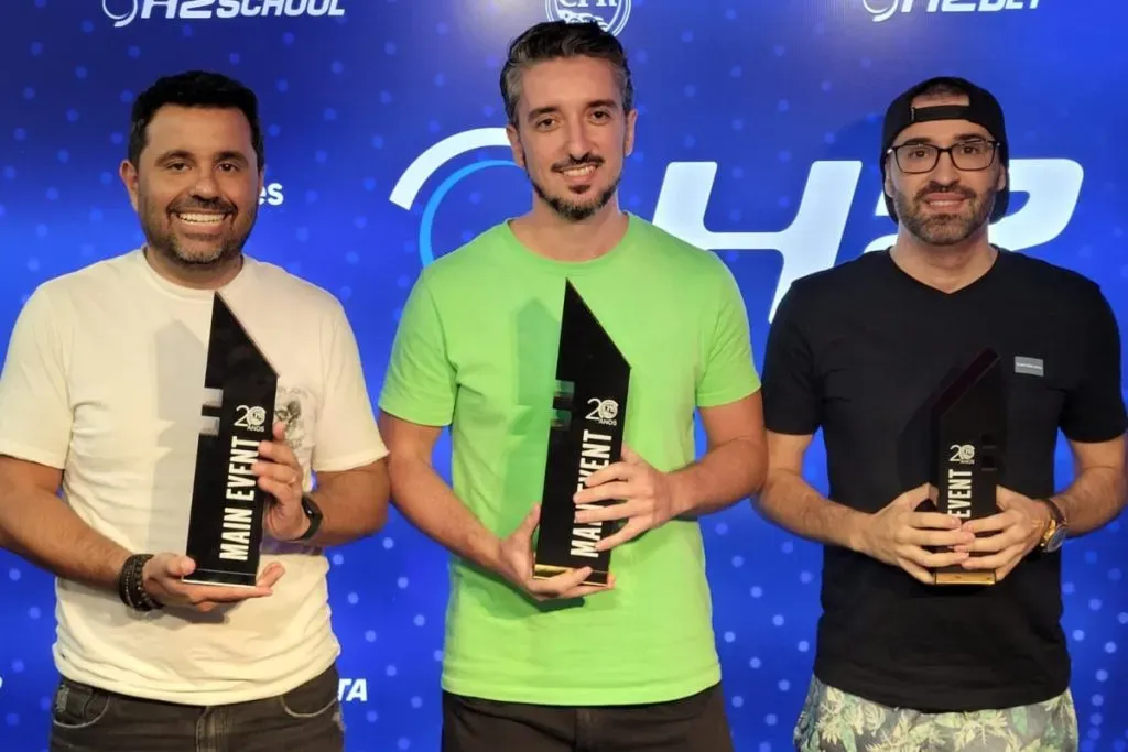 Eder Giglio, Rodrigo Crespo e Cris Vieira no Main Event do CPH