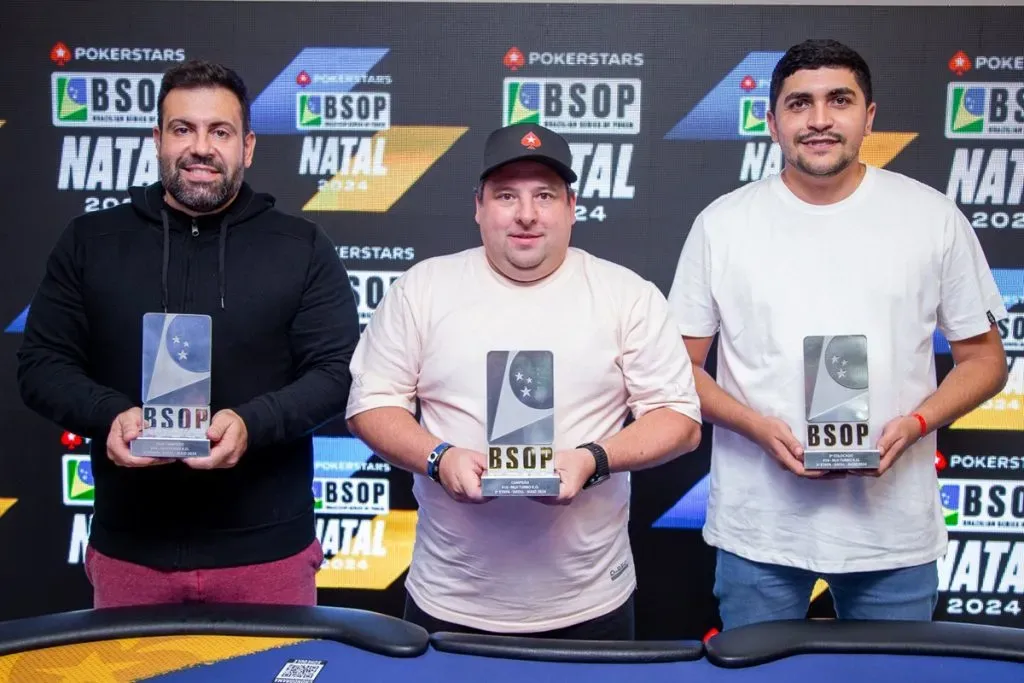 Pódio do NLH Turbo KO do BSOP Natal