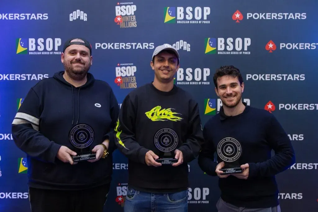 Pódio do Deepstack 6K do BSOP Winter Millions