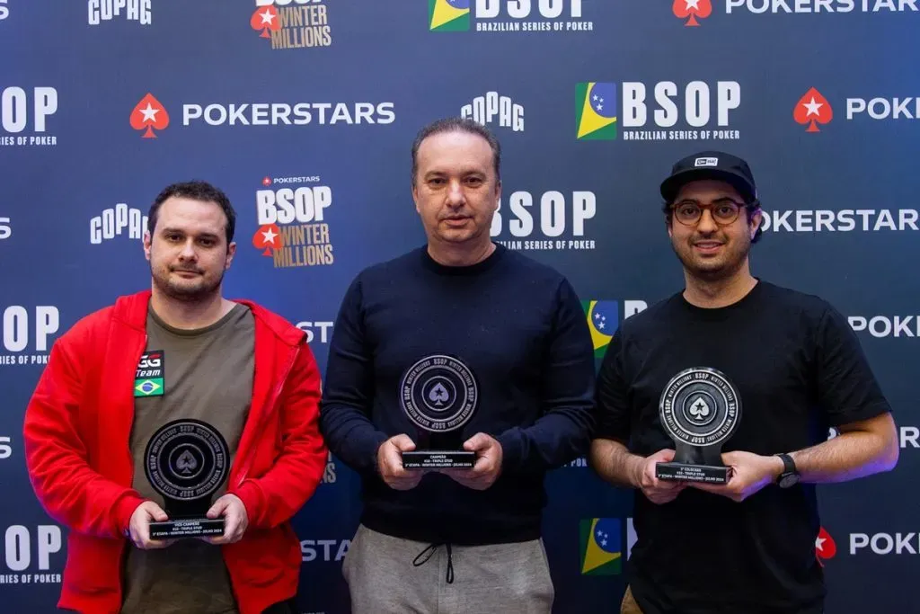 Pódio do Triple Stud do BSOP Winter Millions