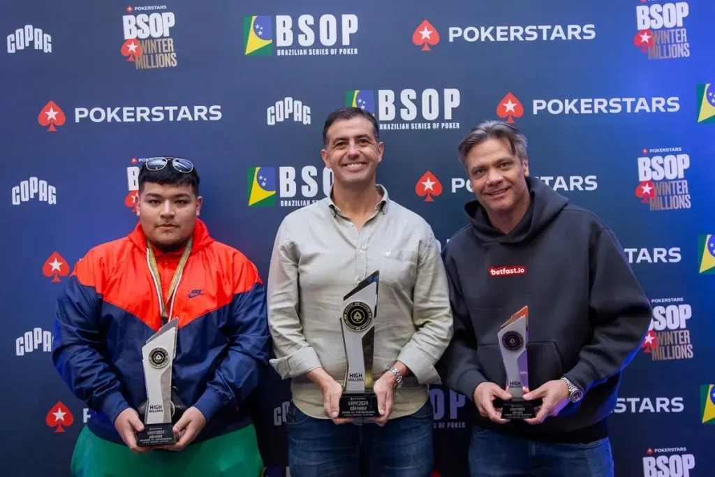 Pódio do 2-Day High Roller PKO do BSOP Winter Millions