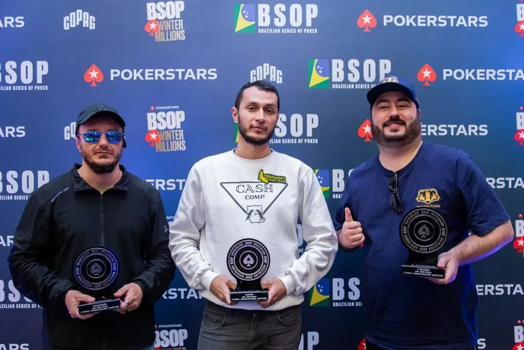 Pódio do Meia Milha do BSOP Winter Millions