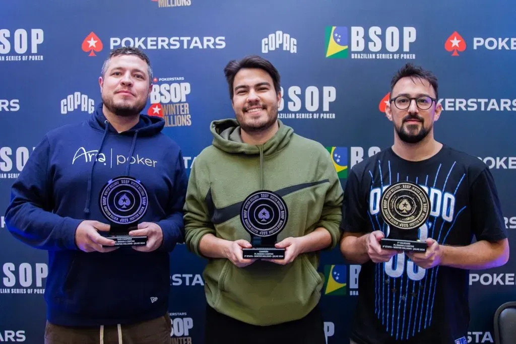 Pódio do PLO5 do BSOP Winter Millions