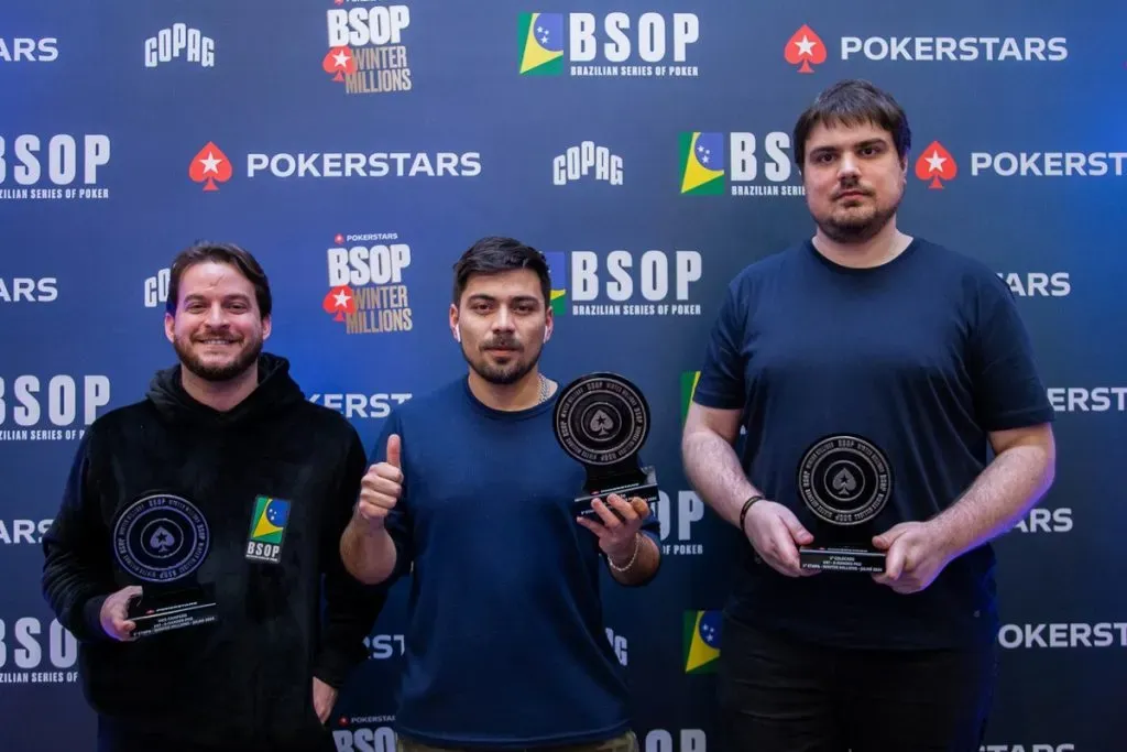 Pódio do 6-Handed PKO do BSOP Winter Millions