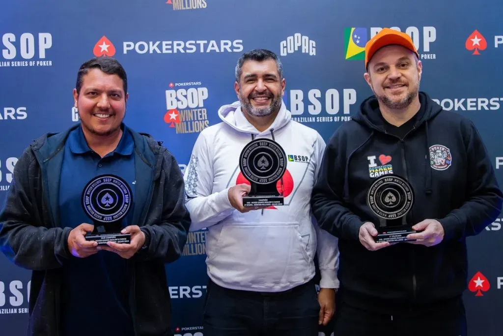 Pódio do Mixed Games Dealer’s Choice do BSOP Winter Millions