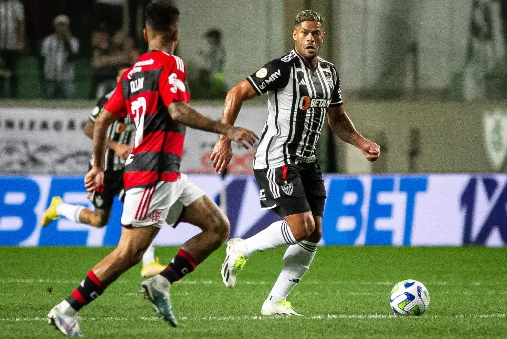 Hulk jogador do Atletico durante partida contra o Flamengo  pelo campeonato Brasileiro A 2023. Foto: Fernando Moreno/AGIF