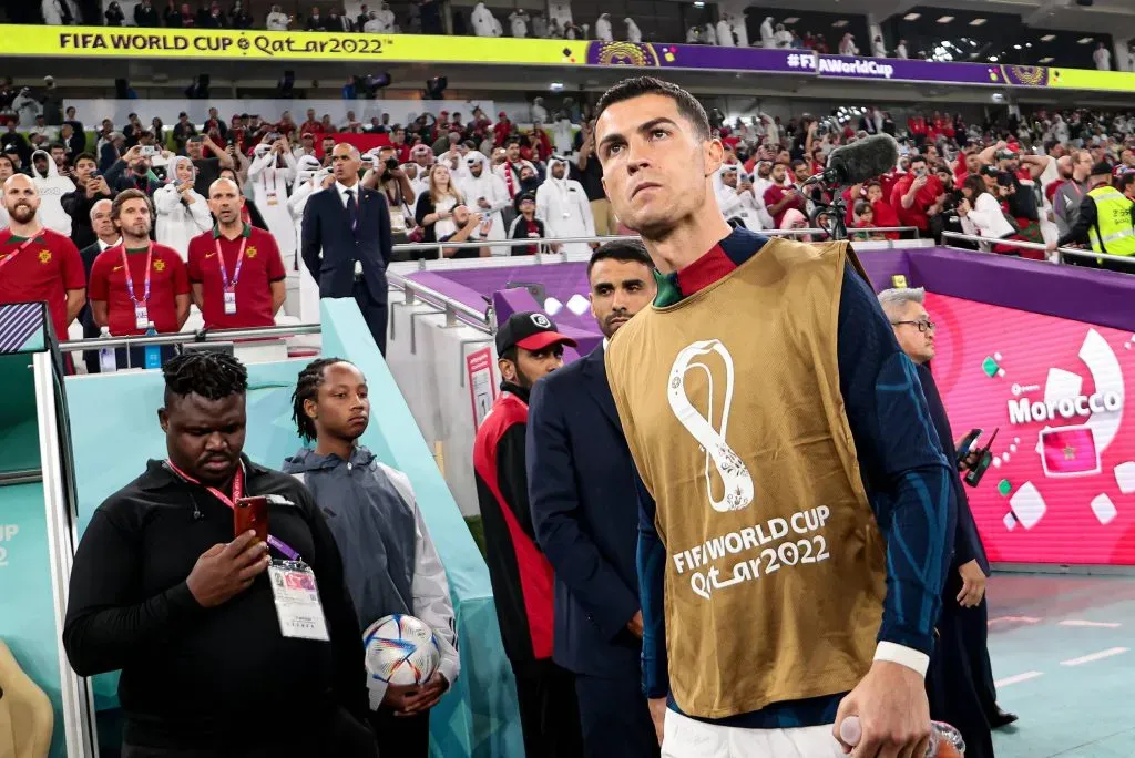 Cristiano Ronaldo en Qatar 2022, hasta entonces, el último de los 5 mundiales que jugó.