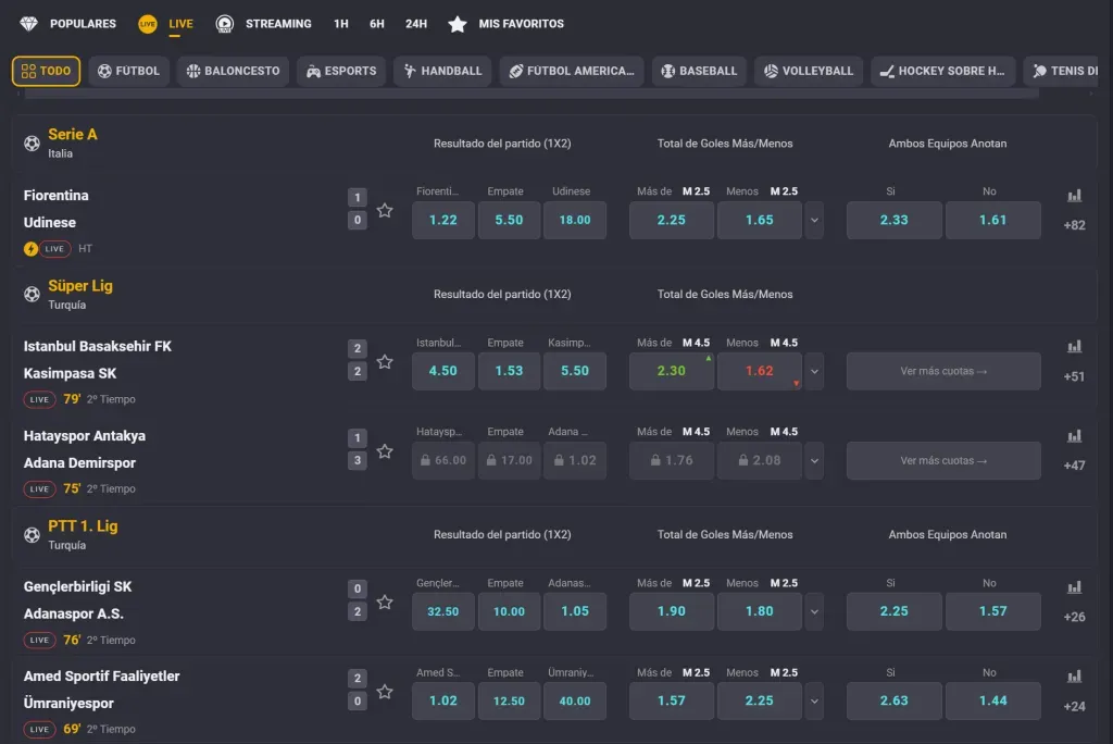 Coolbet en vivo