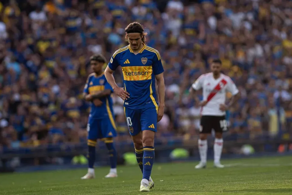 Cavani, en el Superclásico ante River. (Imago)