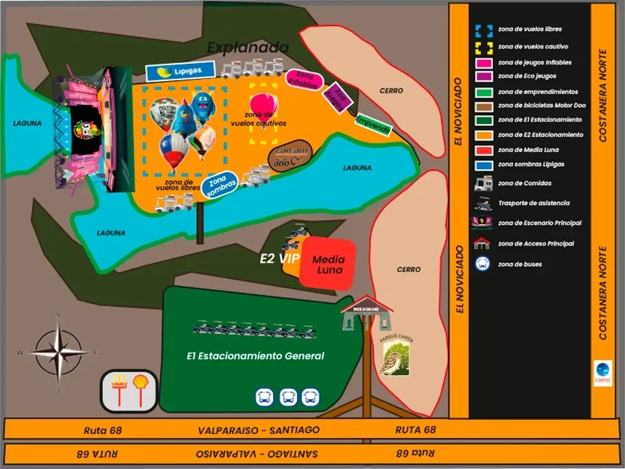 Mapa Festival del Globo